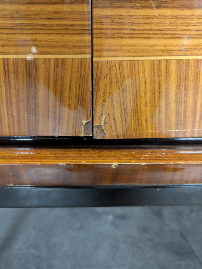 Armoire penderie des années 60 vernis polyestère