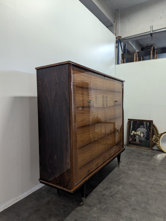 Armoire penderie des années 60 vernis polyestère