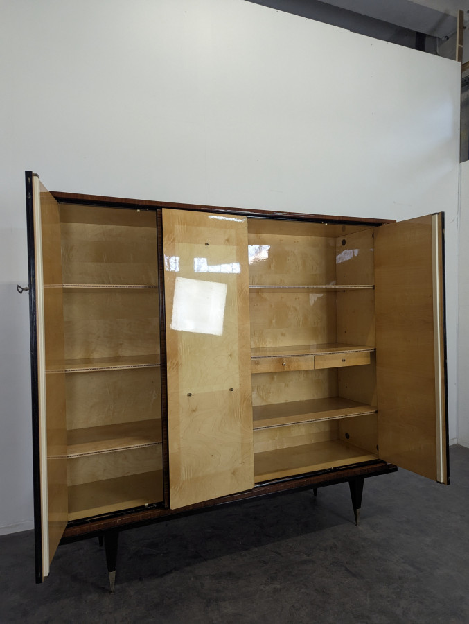 Armoire penderie des années 60 vernis polyestère