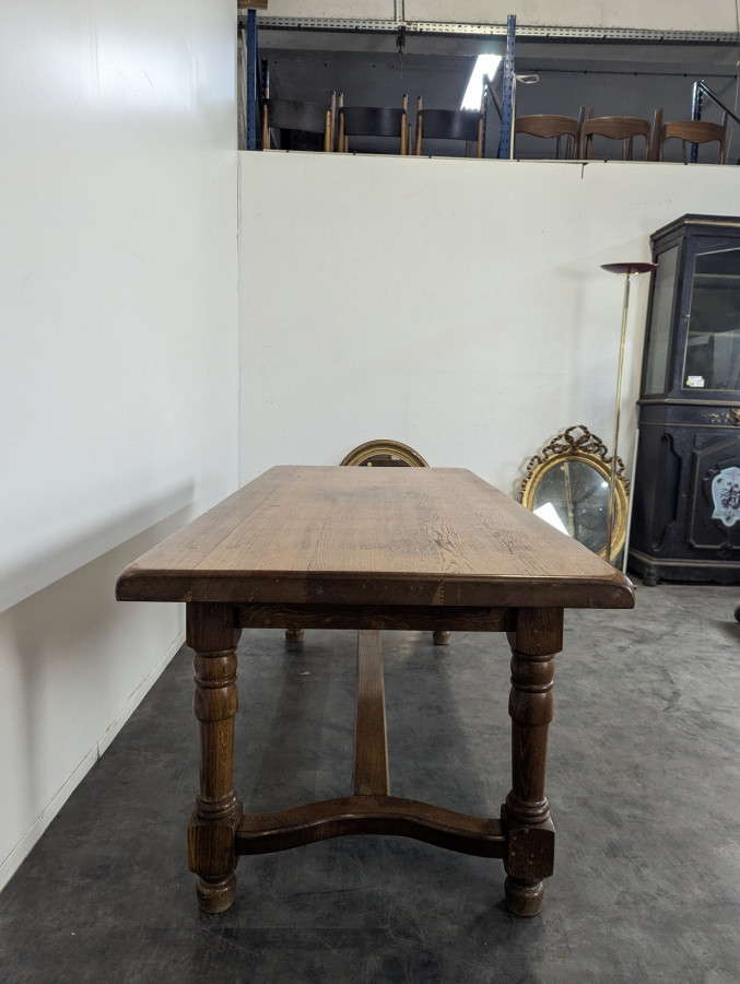 Table de ferme en chêne massif clair
