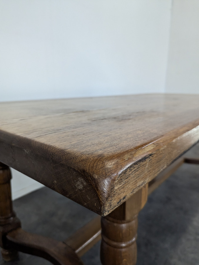 Table de ferme en chêne massif clair