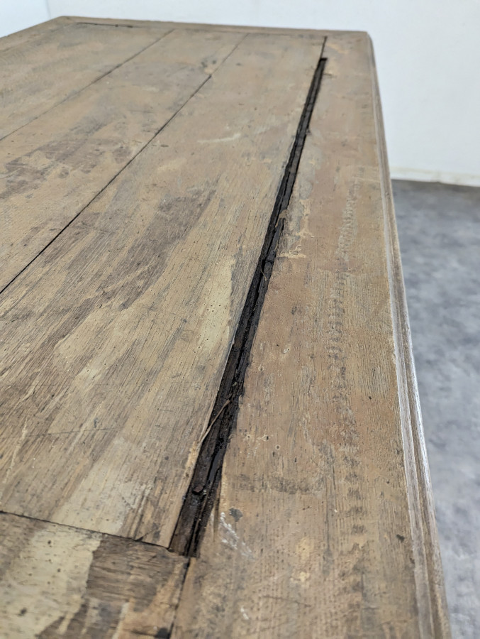 Table de drapier en chêne massif fin XIXème