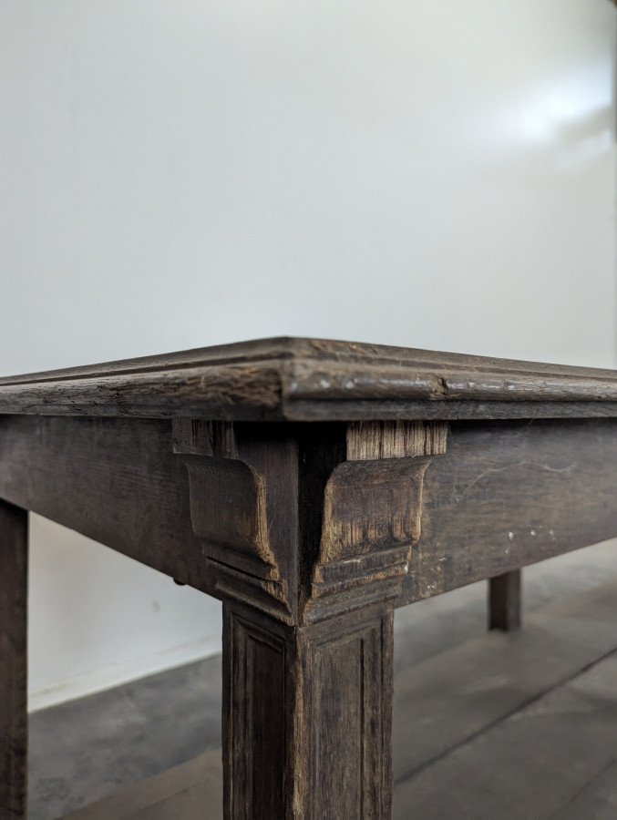 Table de drapier en chêne massif fin XIXème