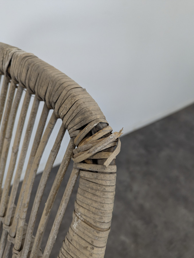 Fauteuil en osier et bambou de Georges Coslin