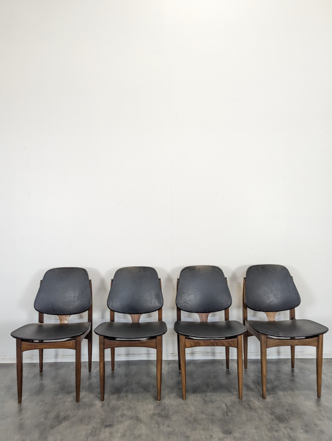 Série de 4 chaises de Elliots of Newbury années 1960