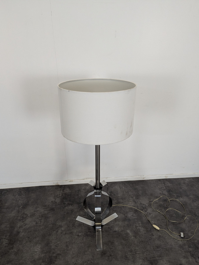 Lampadaire chromé de style Space Age