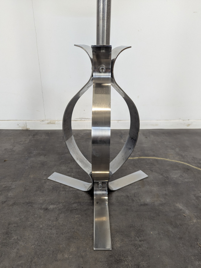 Lampadaire chromé de style Space Age
