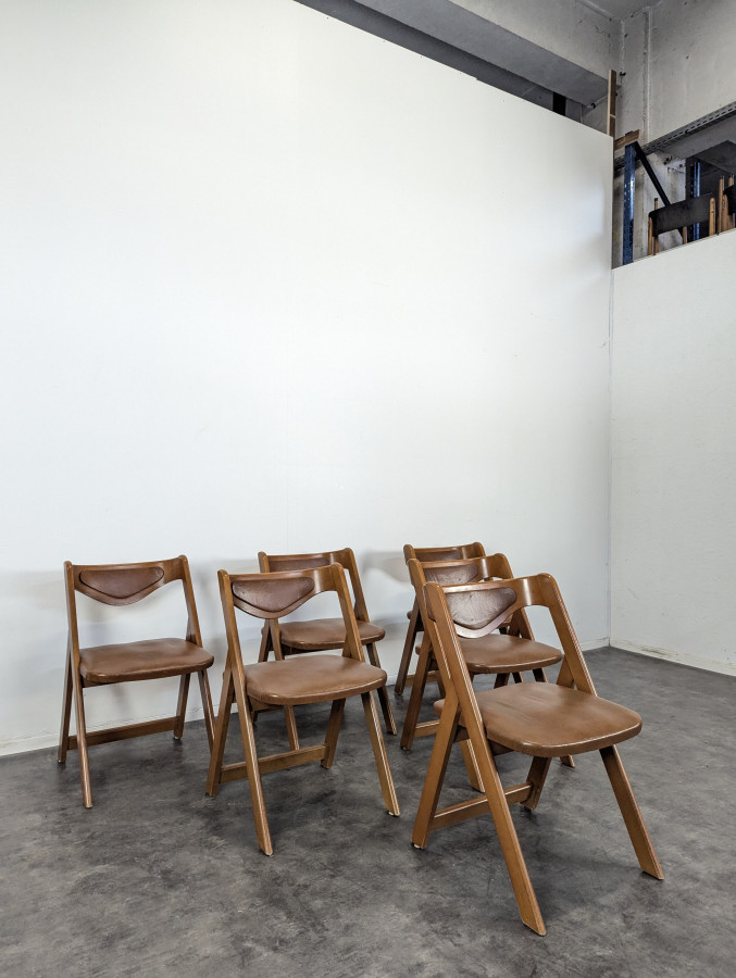 Série de 6 chaises design Italien