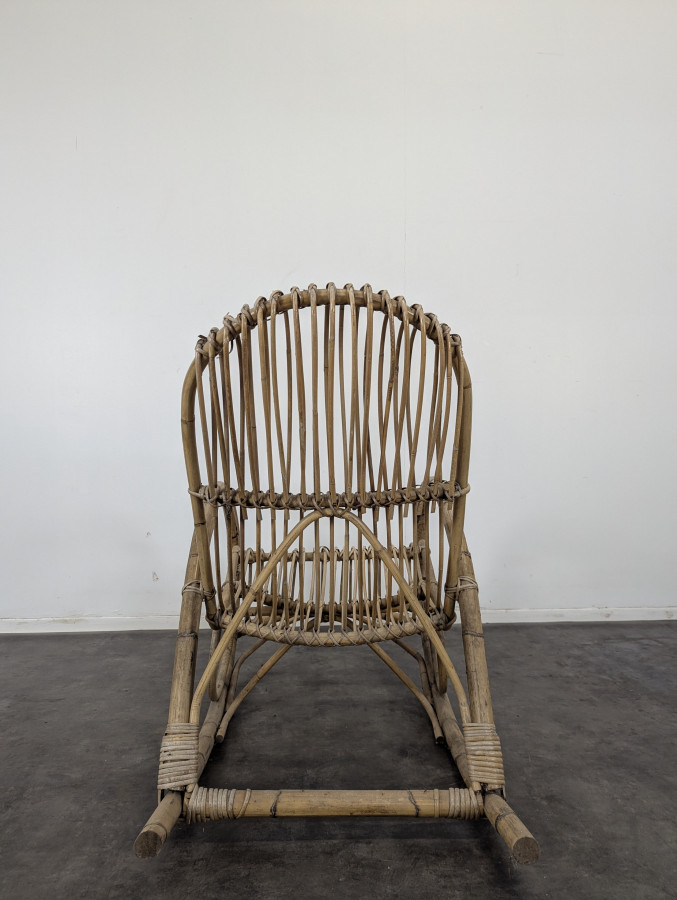 Fauteuil Rocking-chair en rotin Rohe Noordwolde