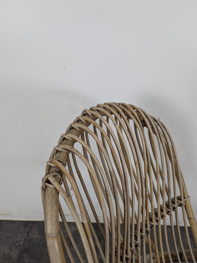 Fauteuil Rocking-chair en rotin Rohe Noordwolde