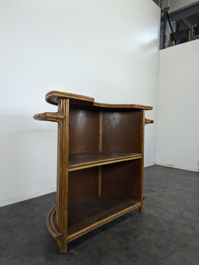 Comptoir en rotin années 80