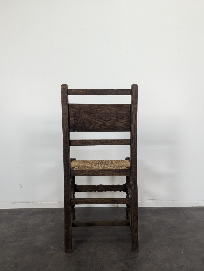 Série de 10 chaises brutalistes DLG Dudouyt