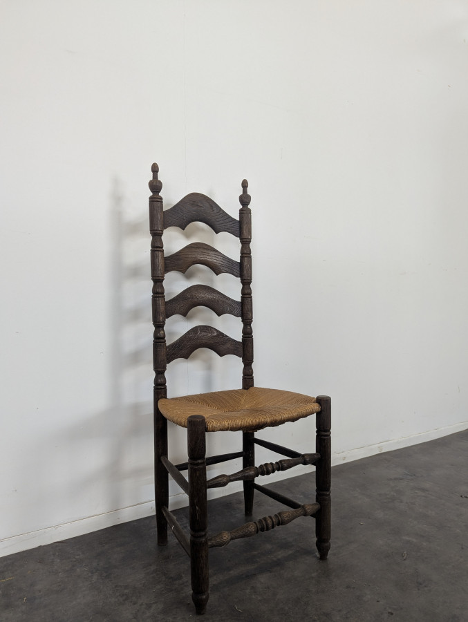 Série de 4 chaises paillées en chêne