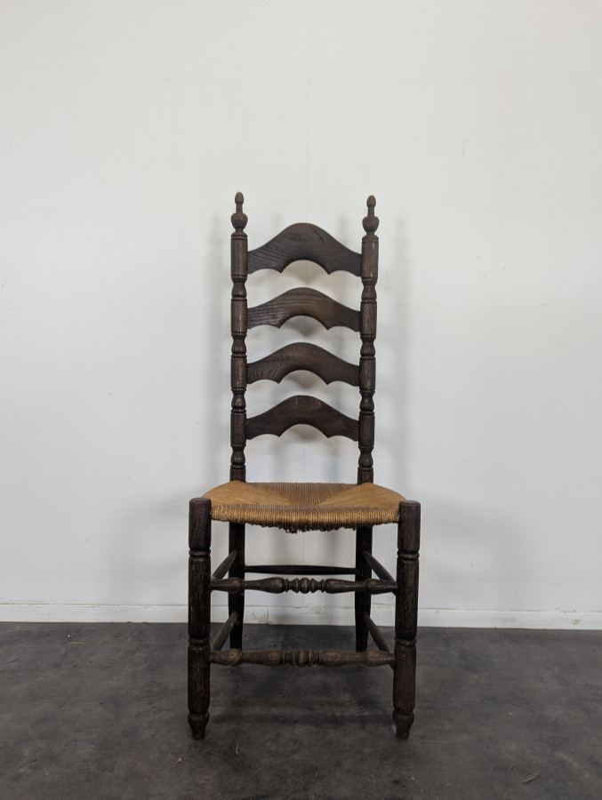 Série de 4 chaises paillées en chêne
