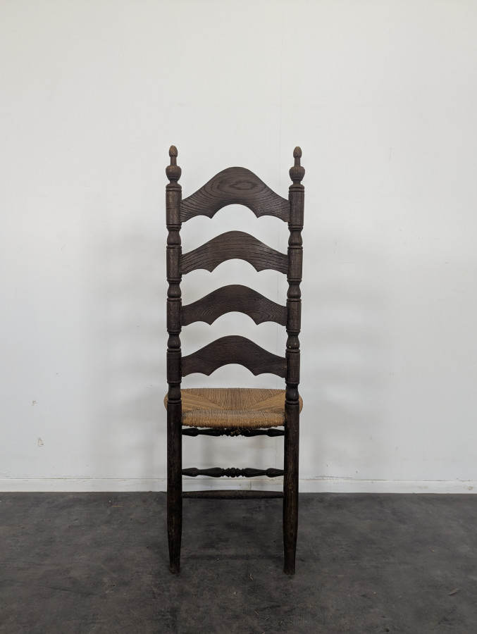 Série de 4 chaises paillées en chêne