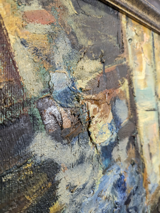Tableau réinterprétation de «&nbsp;La Gare Saint-Lazare&nbsp;» de Monet