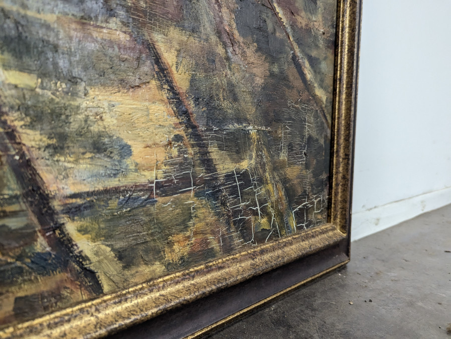 Tableau réinterprétation de «&nbsp;La Gare Saint-Lazare&nbsp;» de Monet