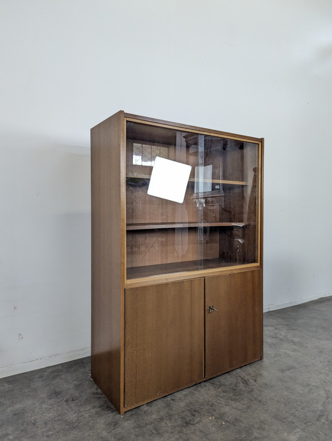 Vitrine des années 70 en Teck