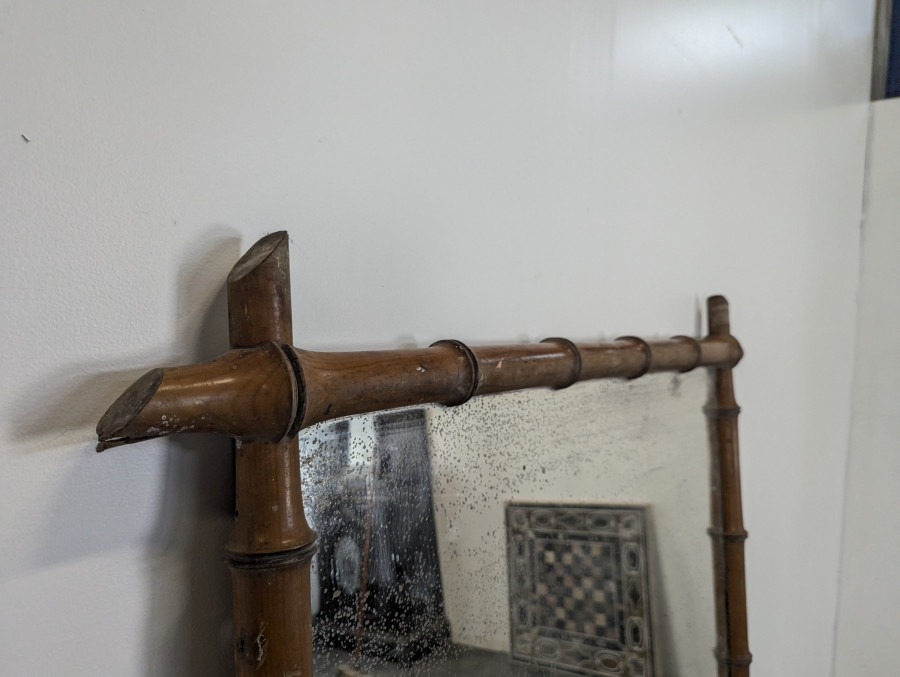 Grand miroir bambou