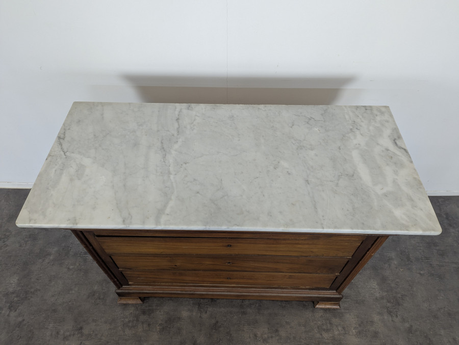 Commode d'époque Louis Philippe en noyer massif