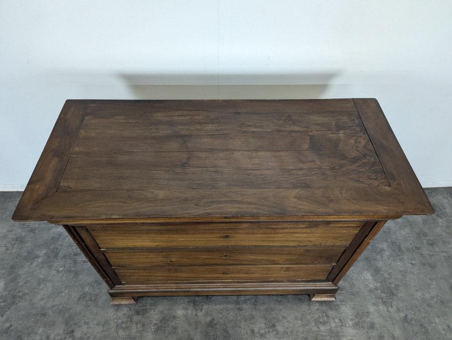 Commode d'époque Louis Philippe en noyer massif