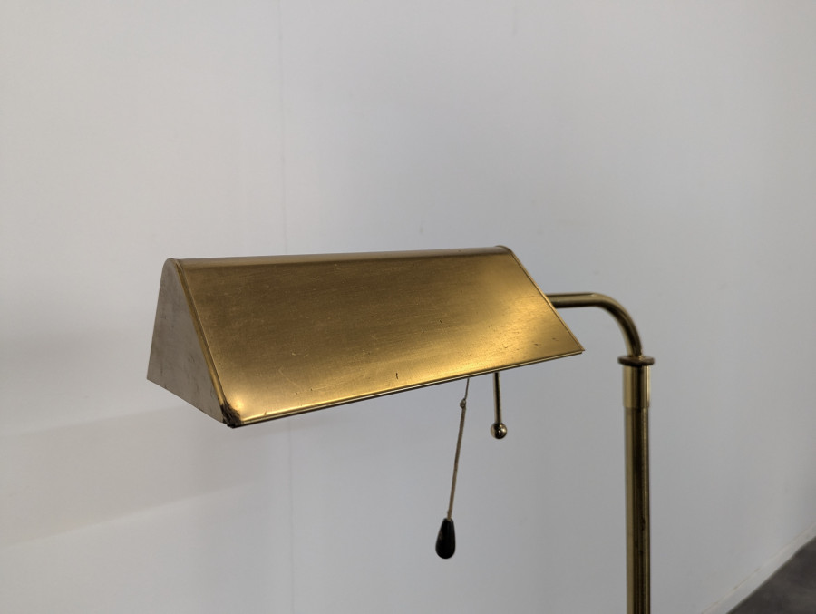 Lampe liseuse sur pied réglable en laiton