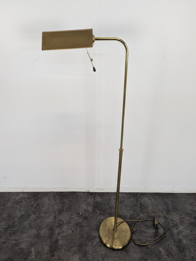 Lampe liseuse sur pied réglable en laiton