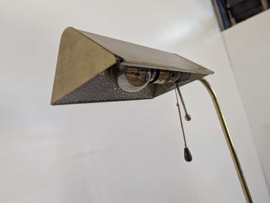 Lampe liseuse sur pied réglable en laiton