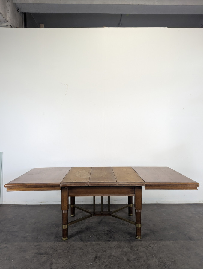 Table de salle à manger en acajou de style Art & Craft