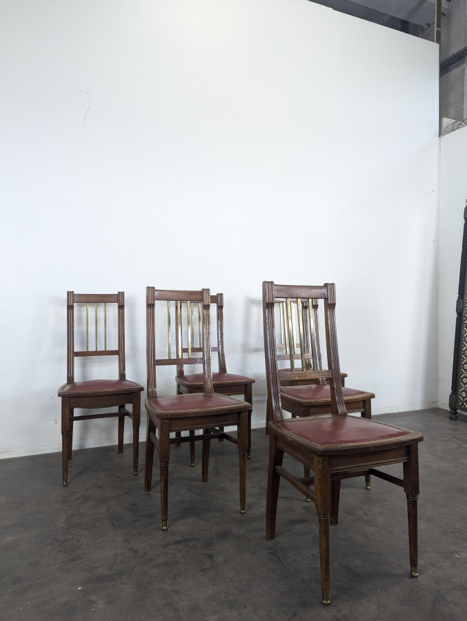 Série de 6 chaises de style Art & Craft