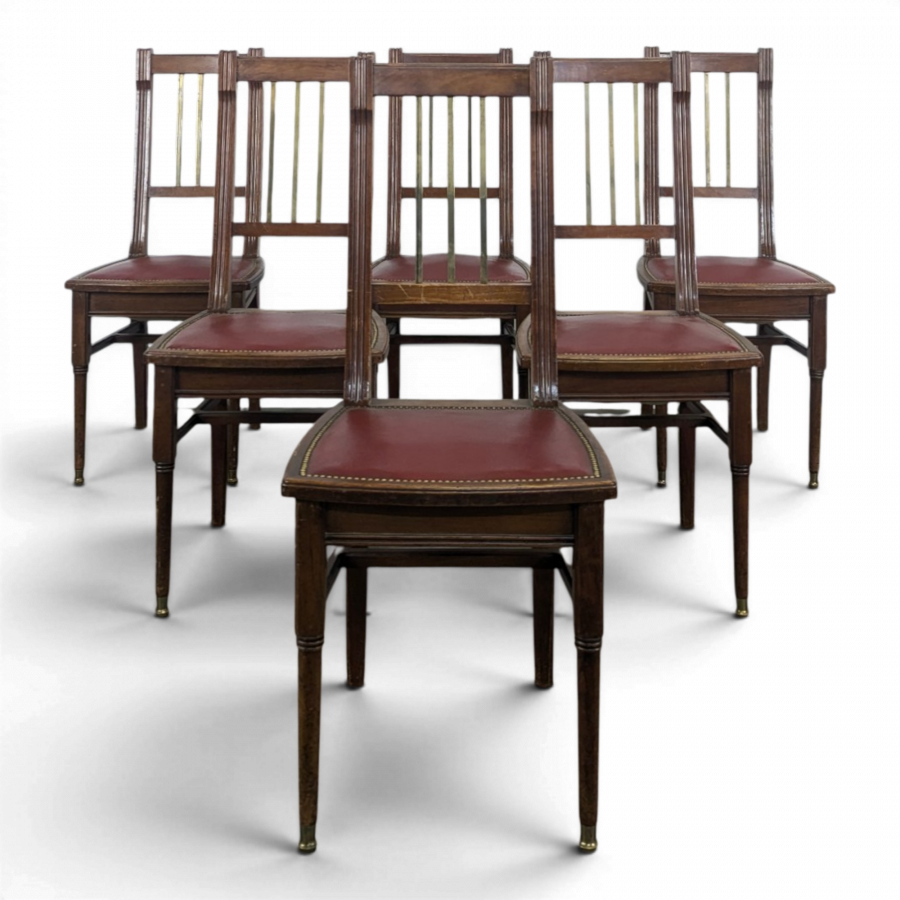 Série de 6 chaises de style Art & Craft