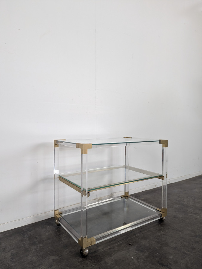 Desserte en plexiglass Hollywood Regency