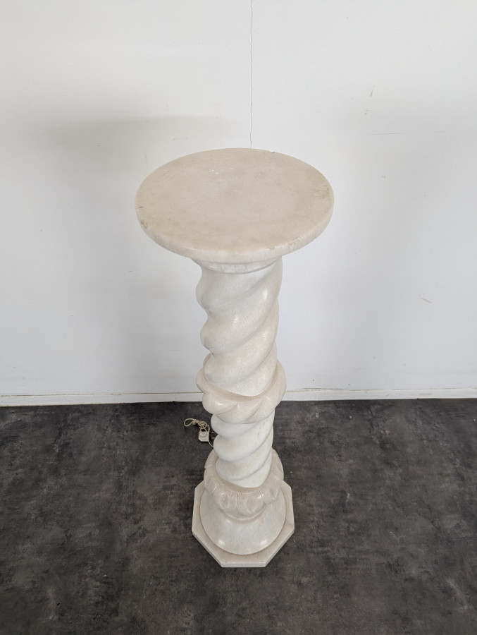 Colonne lumineuse en Albâtre torsadée F. Bruckmann Nr 5370