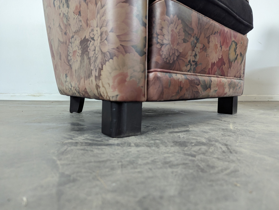 Paire de fauteuils Roche Bobois motifs fleuri