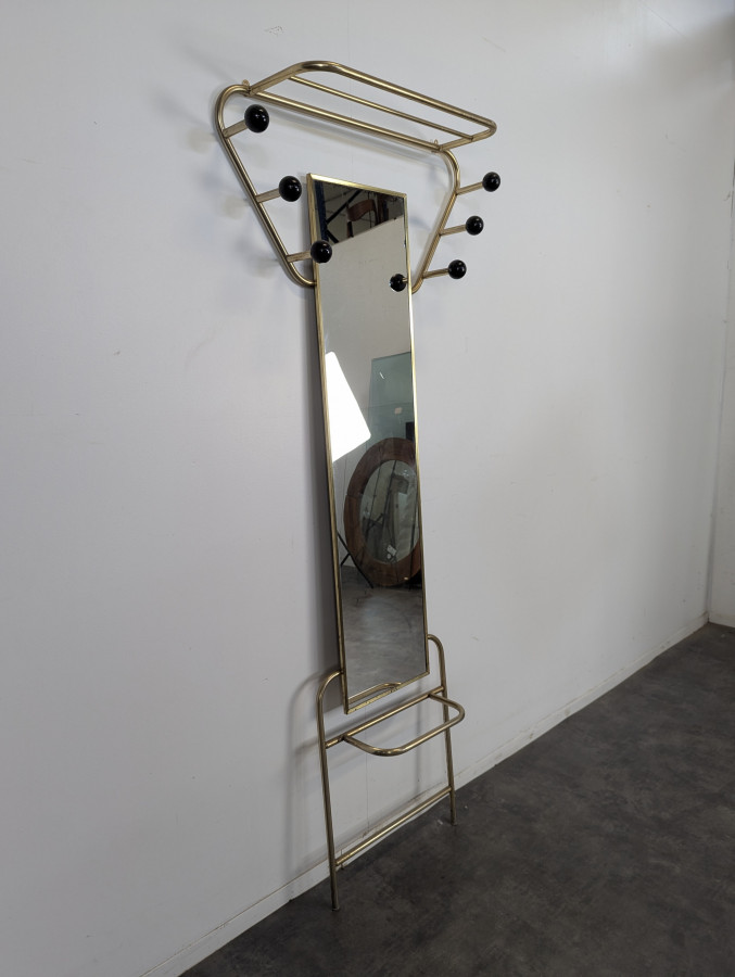 Porte manteau doré années 60