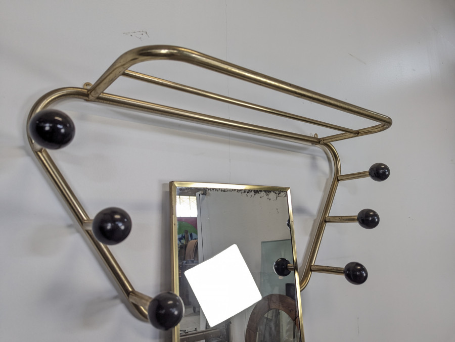 Porte manteau doré années 60