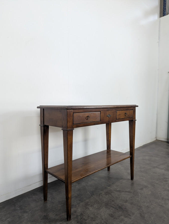 Console en merisier et marbre