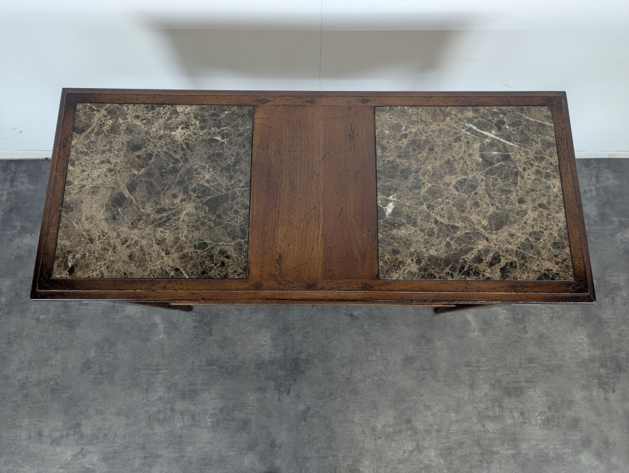 Console en merisier et marbre