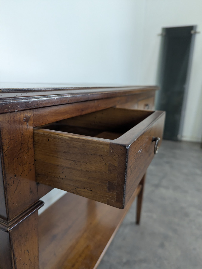 Console en merisier et marbre