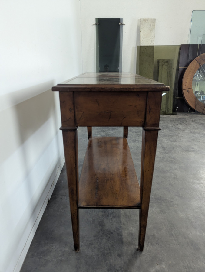 Console en merisier et marbre