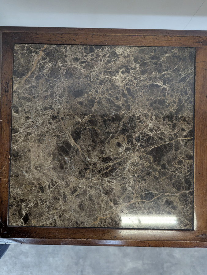 Console en merisier et marbre
