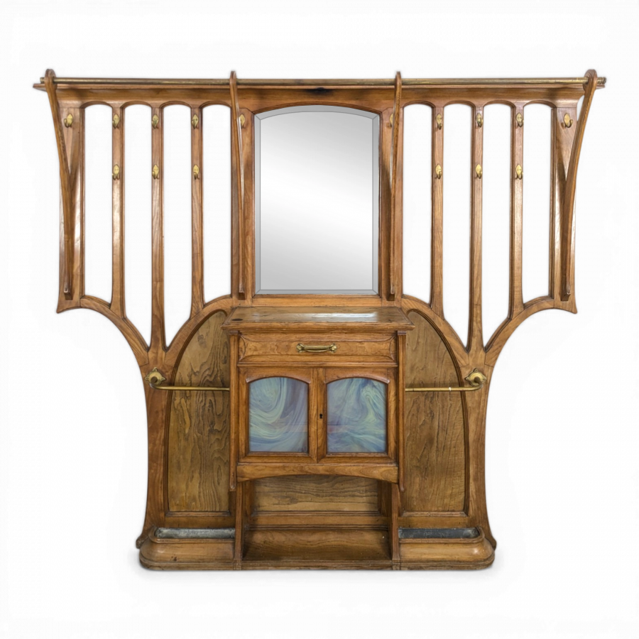 Grand vestiaire Art Nouveau dans le style de Vand de Velde