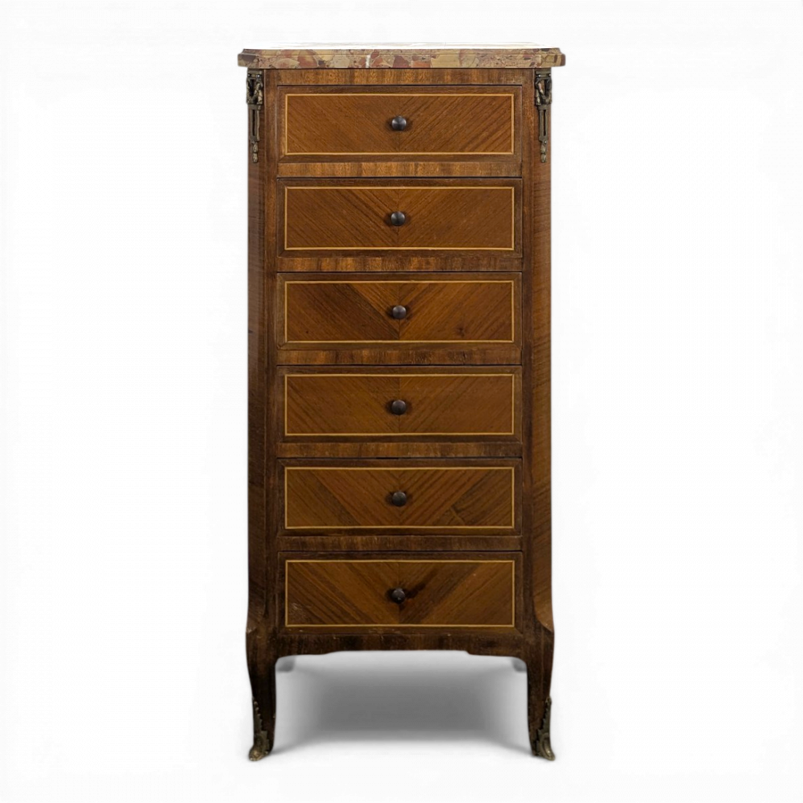 Petit chiffonnier en bois de rose de style transition