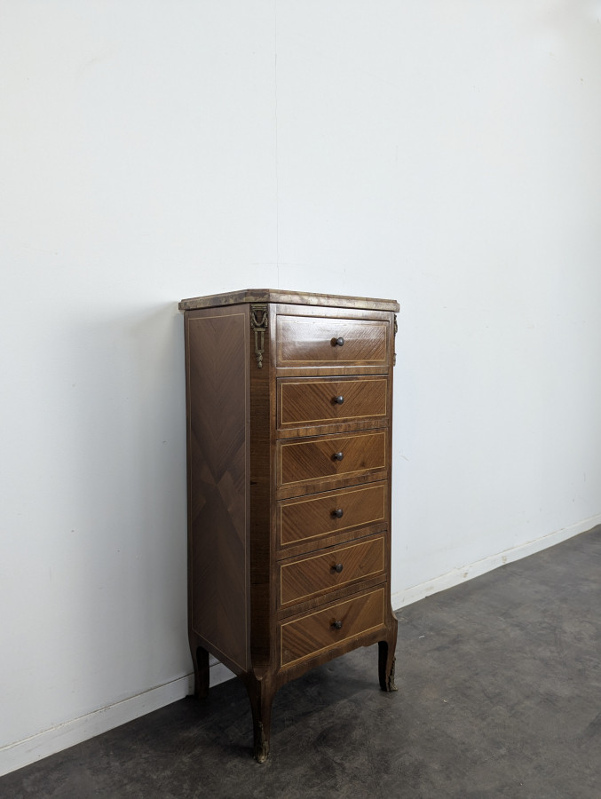 Petit chiffonnier en bois de rose de style transition