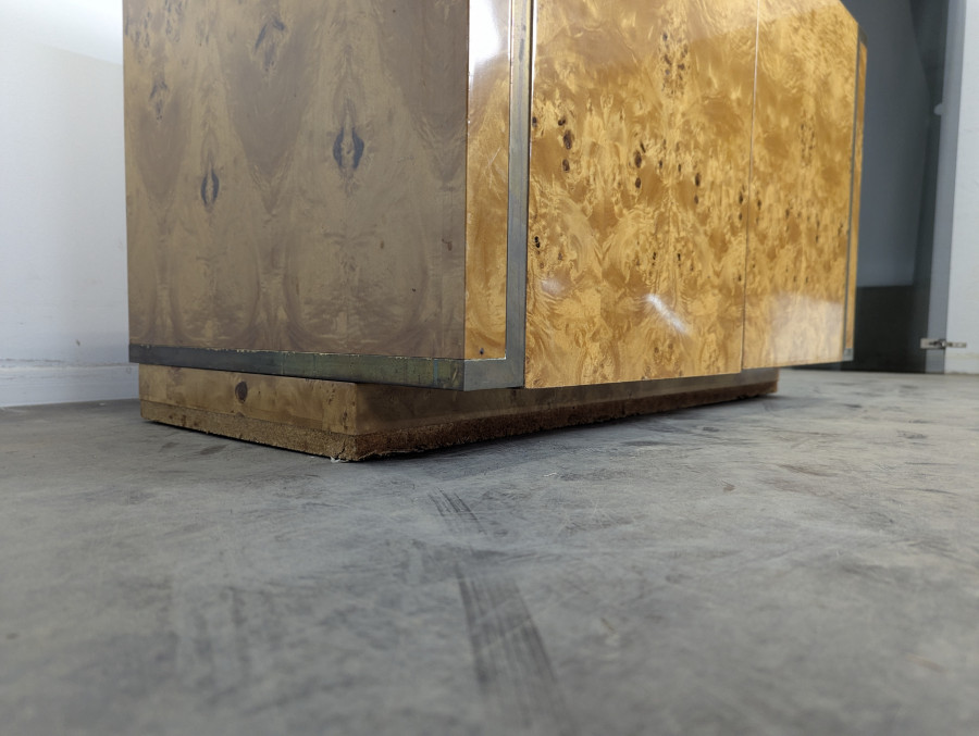 Buffet Rochebobois de Jean Claude Mahey en loupe d'orme