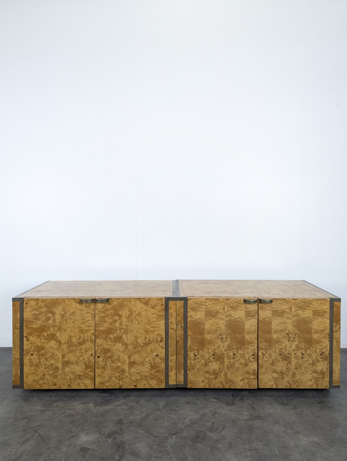 Buffet Rochebobois de Jean Claude Mahey en loupe d'orme