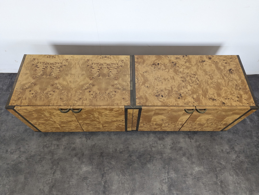 Buffet Rochebobois de Jean Claude Mahey en loupe d'orme