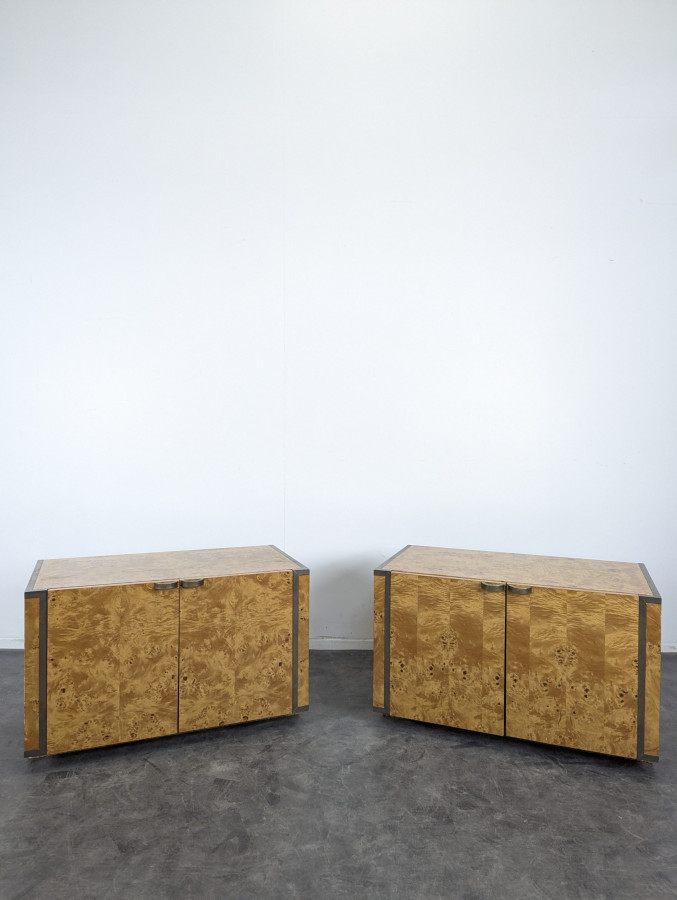 Buffet Rochebobois de Jean Claude Mahey en loupe d'orme