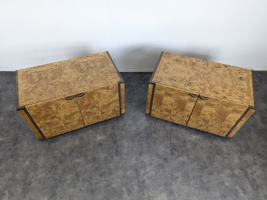 Buffet Rochebobois de Jean Claude Mahey en loupe d'orme