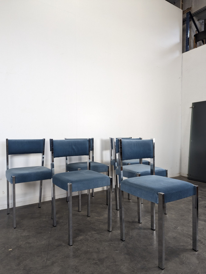 Série de 6 chaises des années 70 Roche Bobois